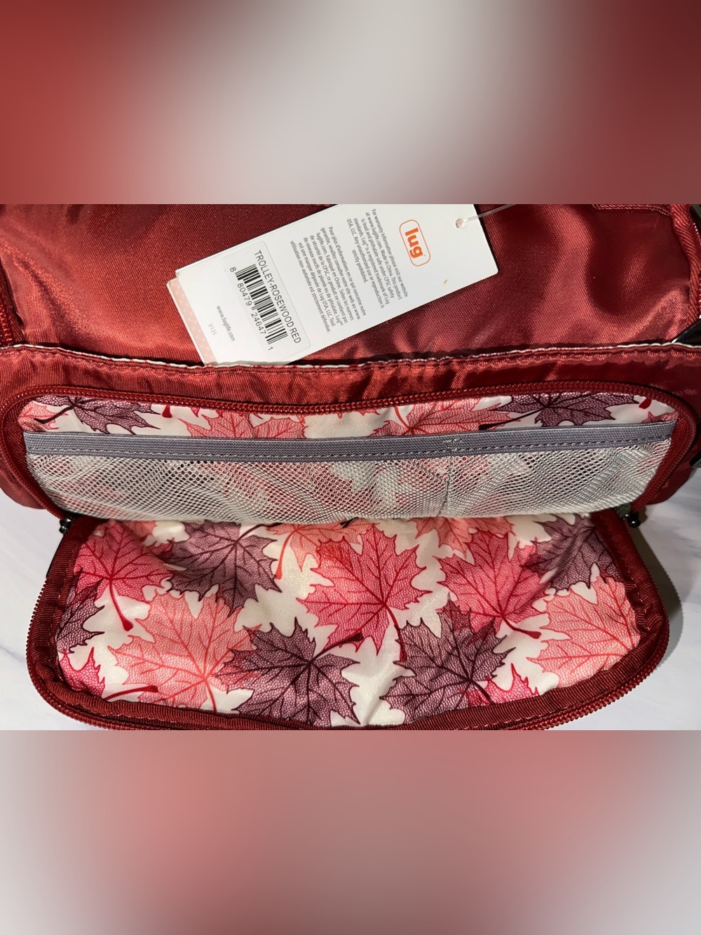 Lug Trolley Cosmetic Travel bag - Rosewood Red - New! - Picture 9 of 13